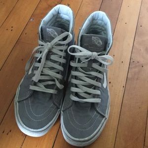 Grey Vans size women's 9 men's 7.5 good condition